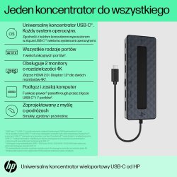 HP universel USB-C-hub med flere porte