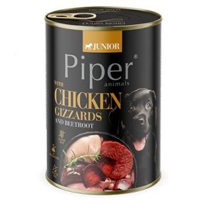 DOLINA NOTECI Piper Junior Chicken gizzards with beetroot - vdfoder til hunde - 400g