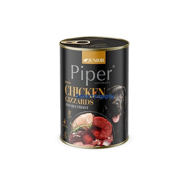 DOLINA NOTECI Piper Junior Chicken gizzards with beetroot - vdfoder til hunde - 400g