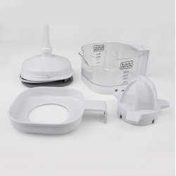 Black & Decker BXCJ25E Frugtpresser 25 W Gr, Transparent, Hvid