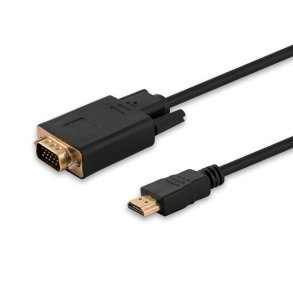 Savio CL-103 videokabel adapter 1,8 m HDMI Type A (Standard) VGA (D-Sub) Sort