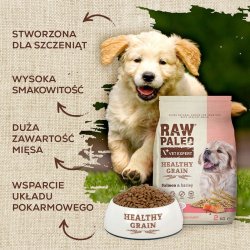 Vet Ekspert Raw Paleo Healthy Grain Puppy Laks Og Byg - Trfoder Til Hunde - 2 Kg