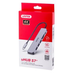 Unitek Hub Usb-C H1118a, Usb-A X3, Usb-C, Hdmi , Sd, Microsd