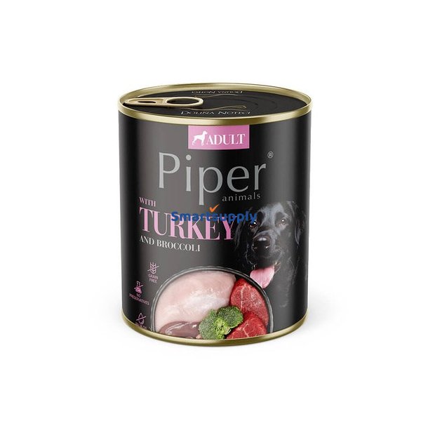 DOLINA NOTECI Piper with turkey and broccoli  - vdfoder til hunde - 800g
