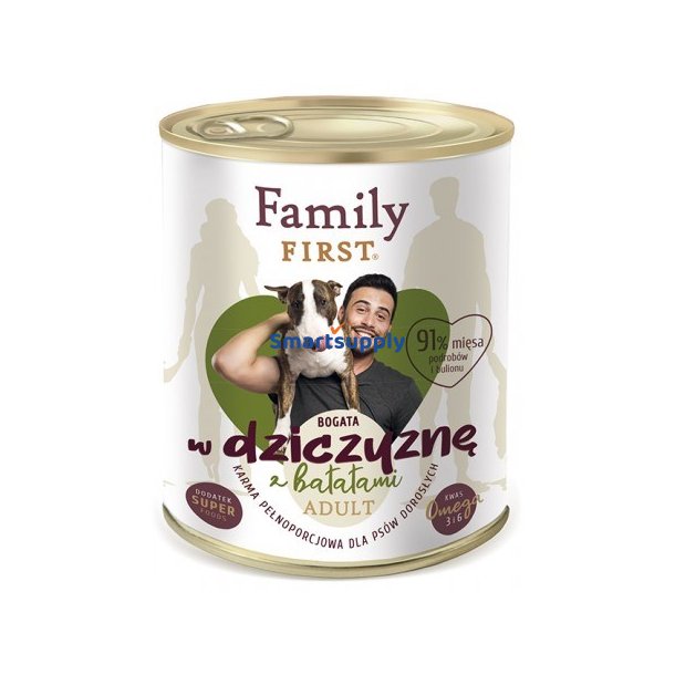 Family First Voksenvildt Med Sde Kartofler - Vdfoder Til Hunde - 800 G