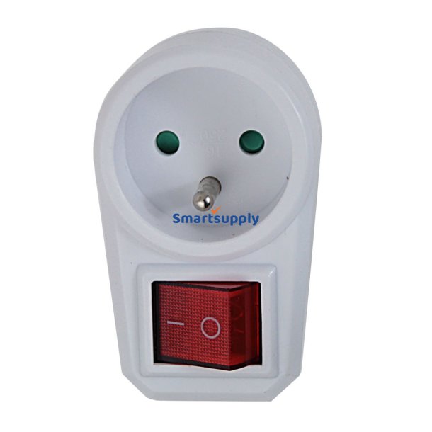 Esperanza Elk301w Elektrisk Splitter 1 Fatning Afbryder Hvid