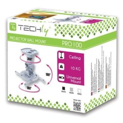 Techly Universal Loftsbeslag Til Projektor, Hvid Ica-Pm 100Wh