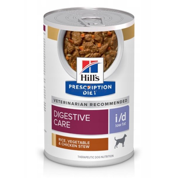 Hill's Pd Canine Digestive Care Low Fat I/D Gryderet - Vdfoder Til Hunde - 354 G