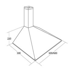 Akpo WK-5 Soft 50 Emhtte til komfur Inox