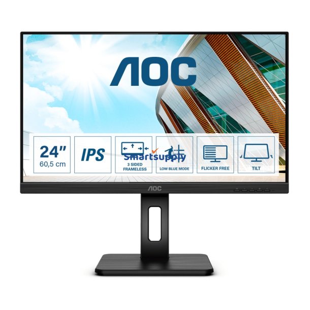 Aoc Q24p2q Led-Skrm 60,5 cm (23,8") 2560 X 1440 Pixels Quad HD Black