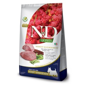 FARMINA N&D Quinoa Dog Weight Management Lamb Adult Mini - trfoder til hunde - 2.5 kg