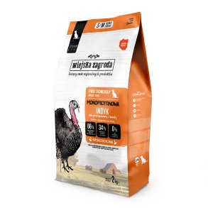 WIEJSKA ZAGRODA Monoprotein Turkey - trfoder til hunde - 2kg