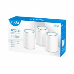 Cudy M1300 3-PACK mesh Wi-Fi-system Dual-band (2,4 GHz / 5 GHz) Wi-Fi 5 (802.11ac) Hvid 1 Intern
