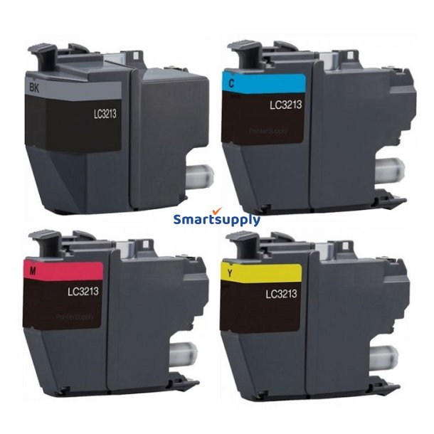 Brother LC3213 BCMY 4 stk blkpatroner kompatibel