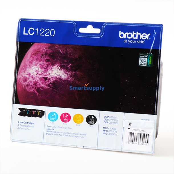 Brother LC1220 BCMY 4 stk blkpatroner original