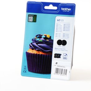 Brother LC123 Sort blkpatron 2-pack 40ml original