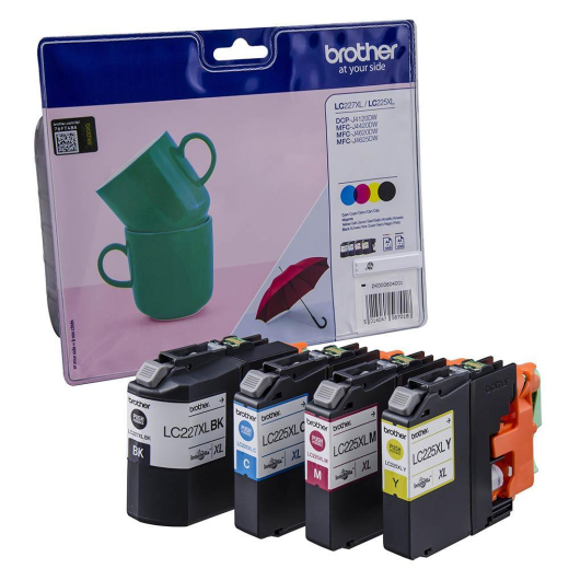 Brother LC227XL/LC225XL BCMY bl�kpatroner 61ml original