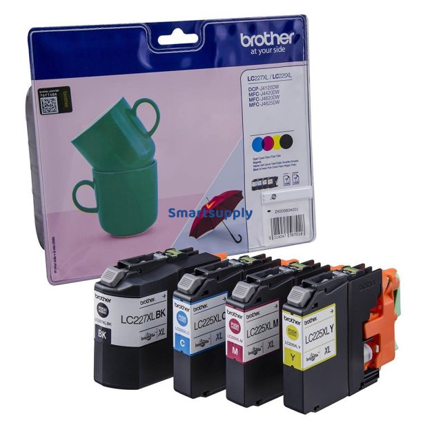 Brother LC227XL/LC225XL BCMY blkpatroner 61ml original