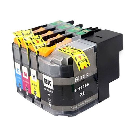 Brother LC229/LC225 XL BCMY bl�kpatroner kompatibel rabatpakke