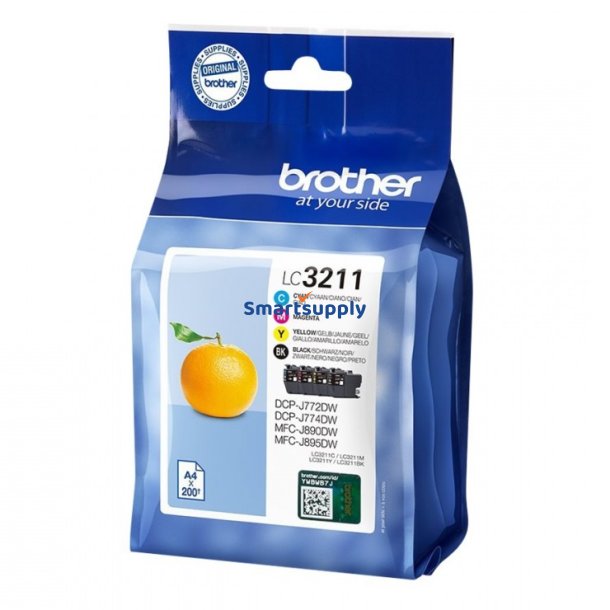 Brother LC3211 BCMY 4 stk blkpatroner original