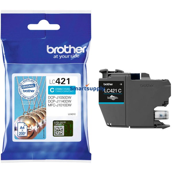 Brother LC421 Cyan blkpatron 200 sider original