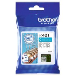 Brother LC421 Cyan blkpatron 200 sider original