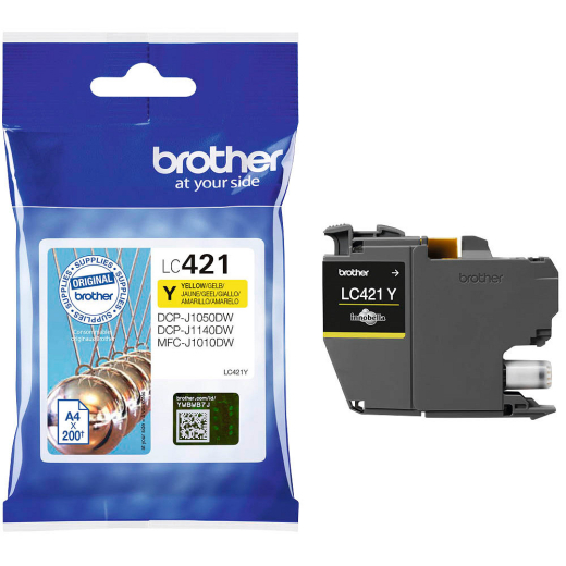 Brother LC421 Gul bl�kpatron 200 sider original