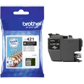 Brother LC421 Sort blkpatron 200 sider original