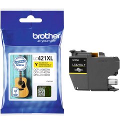 Brother LC421XL Gul blkpatron 500 sider original