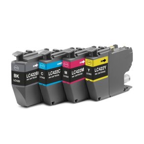 Brother LC422 BCMY 4 stk blkpatroner kompatibel