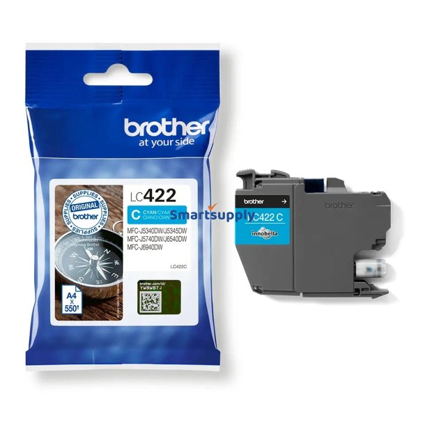 Brother LC422 Cyan blkpatron 550 sider original