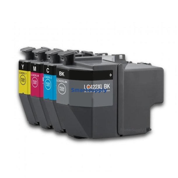 Rabat Brother LC422XL BCMY 4stk blkpatroner kompatibel