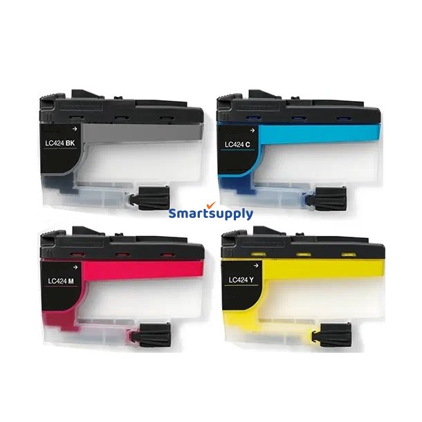 Brother LC424 BCMY 4 stk blkpatroner kompatibel
