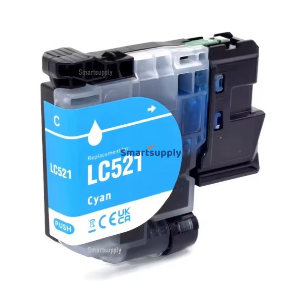 Brother LC521C Cyan bl�kpatron 500 sider kompatibel