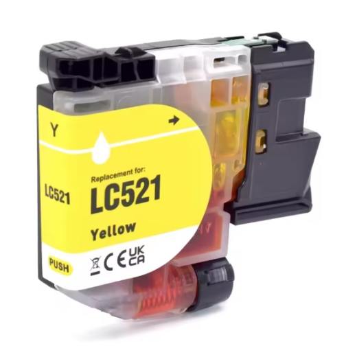 Brother LC521Y Gul bl�kpatron 500 sider kompatibel