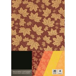 Leaves mix 2 metallic karton papir A4, 200g, 20 ark