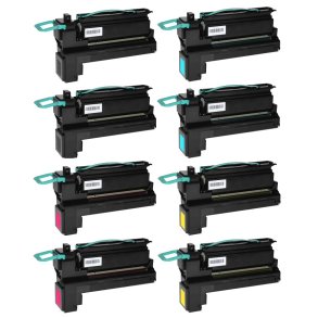 Lexmark C792 / X792 BCMY toner 8 stk kompatibel multipakke