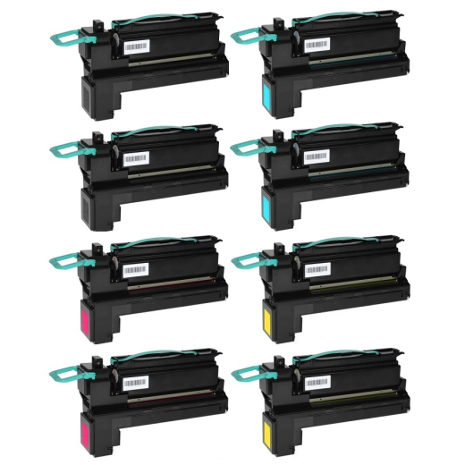Lexmark C792 / X792 BCMY toner 8 stk kompatibel rabatpakke