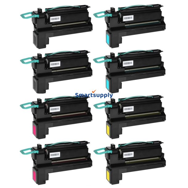 Rabat Lexmark C792 / X792 BCMY toner 8 stk kompatibel