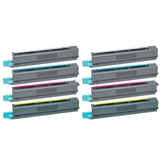 Lexmark X925 BCMY toner 8 stk kompatibel rabatpakke