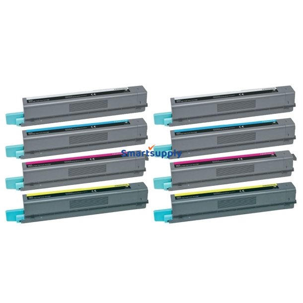 Rabat Lexmark X925 BCMY toner 8 stk kompatibel