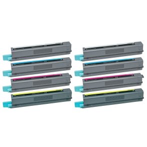 Lexmark C925 BCMY toner 8 stk kompatibel multipakke