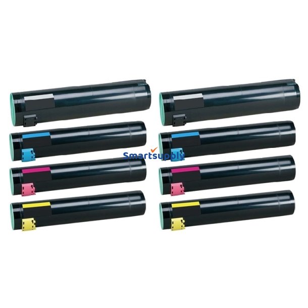 Lexmark X940 / X945 BCMY toner 8 stk kompatibel rabatpakke