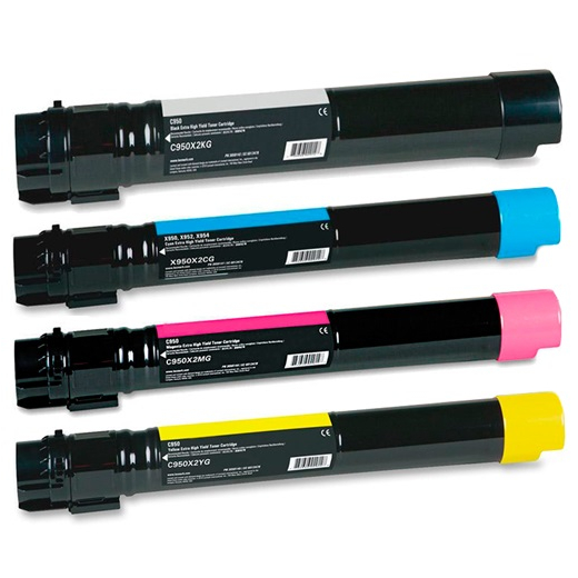 Lexmark C950 BCMY toner 4 stk kompatibel rabatpakke