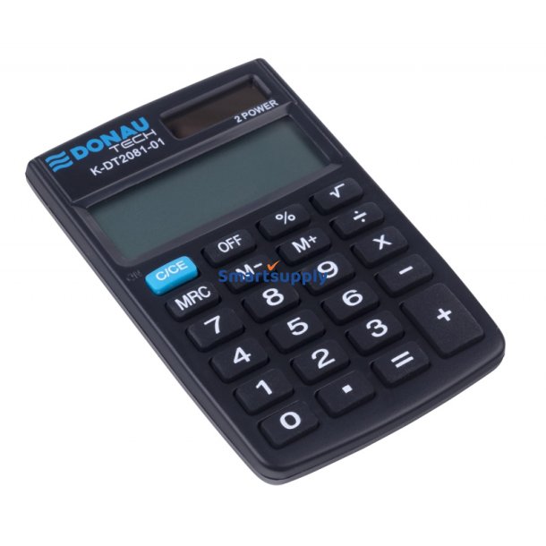 Lommeregner med 8-cifret display 90 x 60 x 11 mm