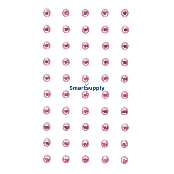 Lyserde rhinsten selvklbende bagside 5mm, 50 stk