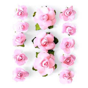 Lyserde rosenknopper selvklbende 1-3cm, 13 stk