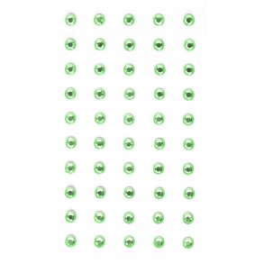 Lysrgrnne rhinsten selvklbende bagside 5mm, 50 stk