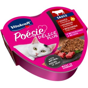 VITAKRAFT POESIE DELICE PLUS Oksekd - vd kattefoder - 85g