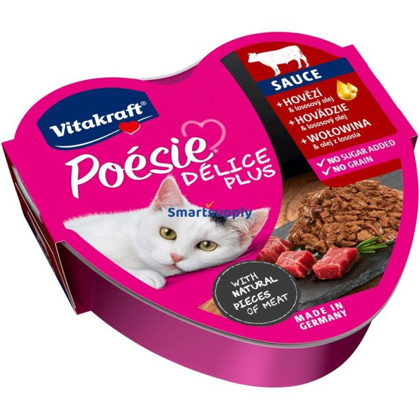 VITAKRAFT POESIE DELICE PLUS Oksekd - vd kattefoder - 85g